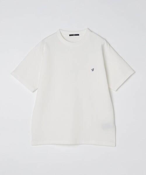 WEB限定】SHIPS: ワンポイント ロゴ バーズアイ Tシャツ 24SS（T