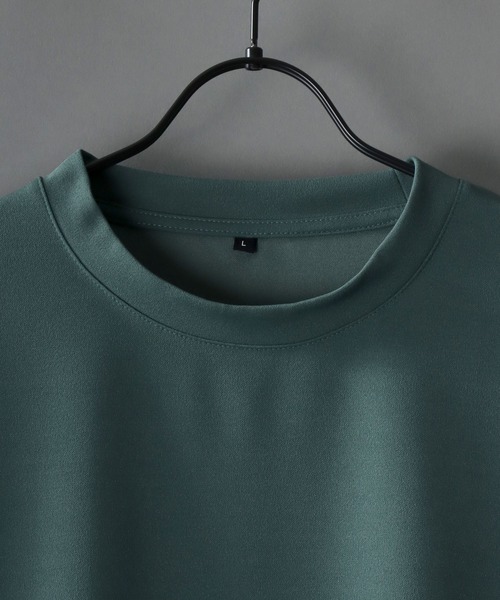 SITRY（シトリー）の「Amundsen loose silhouette basic T-shirt/梨地織り ルーズシルエット ベーシック Ｔシャツ（Tシャツ/カットソー・メンズ・チャコールグレー/ブラック/ベージュ/ホワイト/グリーン/ライトグレー・M/L/LL）」の15枚目の写真