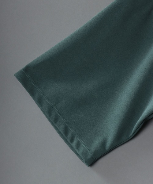 SITRY（シトリー）の「Amundsen loose silhouette basic T-shirt/梨地織り ルーズシルエット ベーシック Ｔシャツ（Tシャツ/カットソー・メンズ・チャコールグレー/ブラック/ベージュ/ホワイト/グリーン/ライトグレー・M/L/LL）」の8枚目の写真