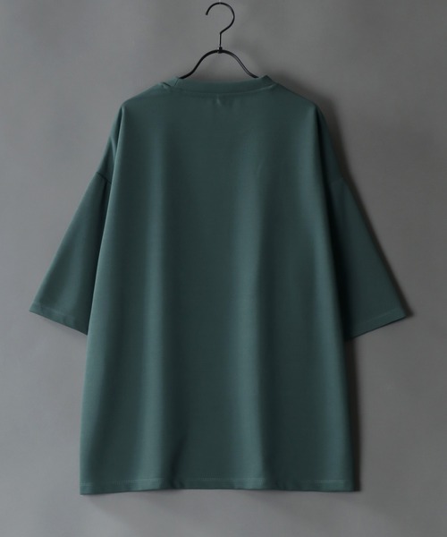 SITRY（シトリー）の「Amundsen loose silhouette basic T-shirt/梨地織り ルーズシルエット ベーシック Ｔシャツ（Tシャツ/カットソー・メンズ・チャコールグレー/ブラック/ベージュ/ホワイト/グリーン/ライトグレー・M/L/LL）」の14枚目の写真