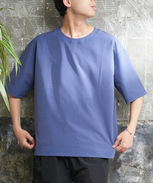 CIAOPANIC TYPY（チャオパニックティピー）の「配色ステッチTee型ラッシュガード（水着・メンズ・チャコールグレー/ブルー/カーキ・LARGE/X-LARGE）」の22枚目の写真