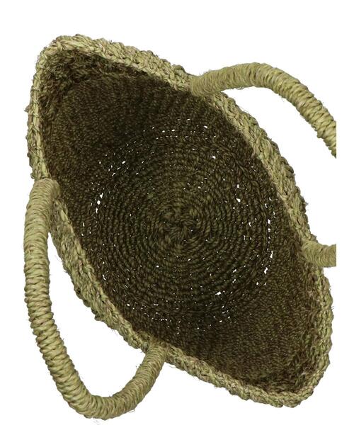 Samansa Mos2（サマンサ モスモス）の「透かし編みアバカバッグ（ハンドバッグ・レディース・オフホワイト/グリーン/モカ・F）」の10枚目の写真