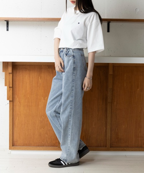 POLO BCS(ポロ ビーシーエス)の「【POLO BCS】oversize embroidery Tee(Tシャツ/カットソー・レディース・ブラック/ネイビー/ホワイト/グリーン・XS/S/M/L/XL)」の18枚目の写真