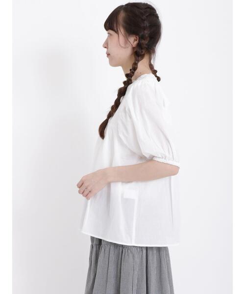 Samansa Mos2（サマンサ モスモス）の「ピンタックレースブラウス（シャツ/ブラウス・レディース・ブラック/オレンジ/サックスブルー/オフホワイト・F）」の19枚目の写真