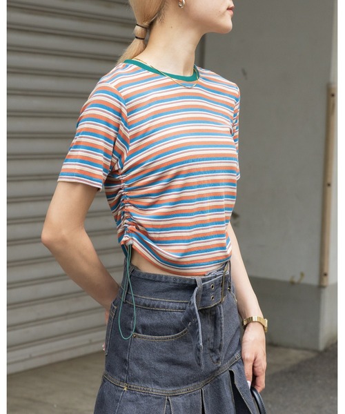 ALAND(エーランド)の「3.3 Field Trip/ボーダードロストT 2964181(Tシャツ/カットソー・レディース・ピンク/パープル/ブルー・MEDIUM)」の1枚目の写真