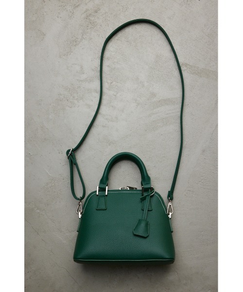 AZUL by moussy（アズールバイマウジー）の「DOUBLE ZIPPER HAND BAG/ダブルジッパーハンドバッグ（ハンドバッグ・レディース・シルバー/ライトグリーン/ベージュ/グレー/ブラック/ブルー/グリーン/アイボリー・FREE）」の9枚目の写真