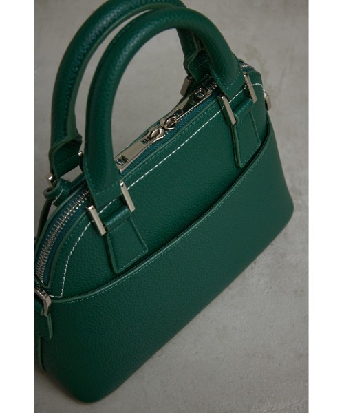 AZUL by moussy（アズールバイマウジー）の「DOUBLE ZIPPER HAND BAG/ダブルジッパーハンドバッグ（ハンドバッグ・レディース・シルバー/ライトグリーン/ベージュ/グレー/ブラック/ブルー/グリーン/アイボリー・FREE）」の14枚目の写真