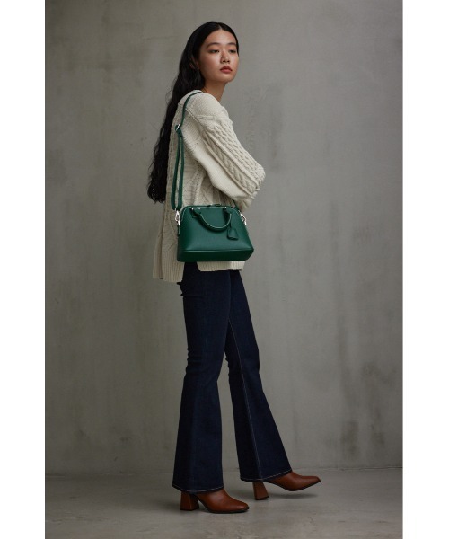 AZUL by moussy（アズールバイマウジー）の「DOUBLE ZIPPER HAND BAG/ダブルジッパーハンドバッグ（ハンドバッグ・レディース・シルバー/ライトグリーン/ベージュ/グレー/ブラック/ブルー/グリーン/アイボリー・FREE）」の18枚目の写真