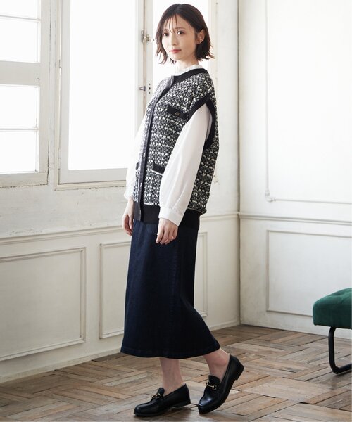 ikka(イッカ)の「ストレッチAラインベイカースカート(スカート・レディース・ネイビー/ライトベージュ/オリーブ・M/L)」の22枚目の写真