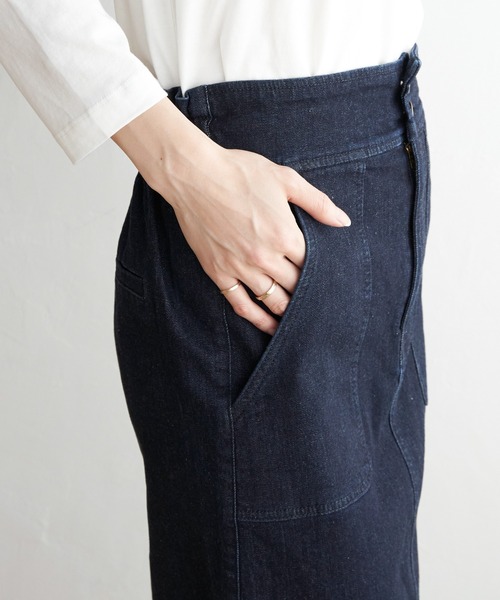 ikka(イッカ)の「ストレッチAラインベイカースカート(スカート・レディース・ネイビー/ライトベージュ/オリーブ・M/L)」の15枚目の写真