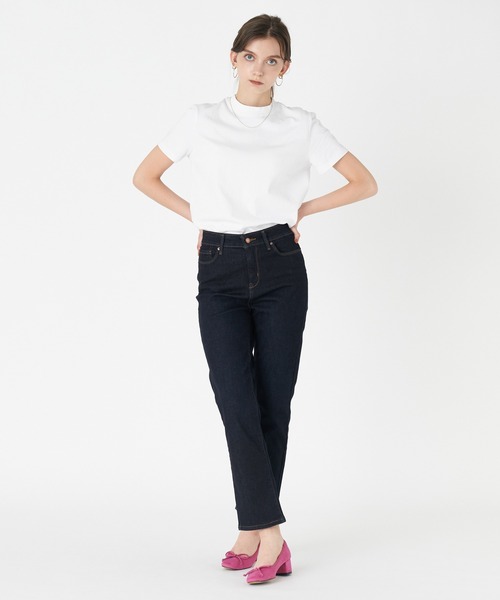 Levi's（リーバイス）の「DENIZEN from Levi's SCULPT HR STRAIGHT REBOOT（デニムパンツ・レディース・インディゴブルー/ダークインディゴブルー・4/6/2/0）」の6枚目の写真