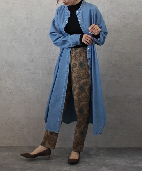 Emma（SELECT LEVERY）（エマ セレクトリベリー）の「デニムブザムシャツワンピース（シャツワンピース・レディース・ライトブルー/ブルー/ワンウォッシュ/ホワイト・MEDIUM/LARGE）」の10枚目の写真