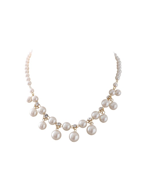 PourVous（プールヴー）の「パール ×ビジューネックレス 結婚式 同窓会 オケージョン お呼ばれ （ネックレス・レディース・ゴールド/シルバー・FREE）」の9枚目の写真