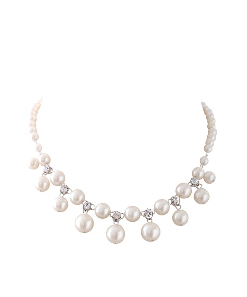 PourVous（プールヴー）の「パール ×ビジューネックレス 結婚式 同窓会 オケージョン お呼ばれ （ネックレス・レディース・ゴールド/シルバー・FREE）」の8枚目の写真