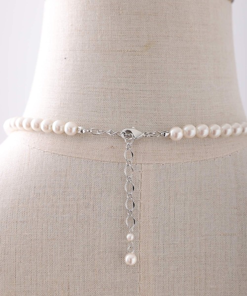 PourVous（プールヴー）の「パール ×ビジューネックレス 結婚式 同窓会 オケージョン お呼ばれ （ネックレス・レディース・ゴールド/シルバー・FREE）」の6枚目の写真