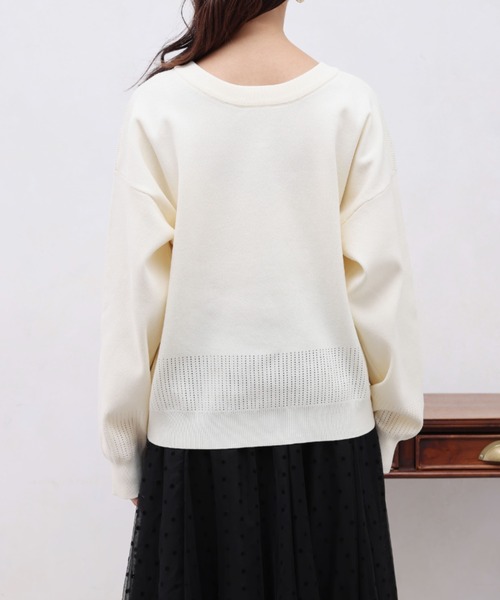 Chez toi（シェトワ）の「パールボタンアイレットカーディガン（カーディガン/ボレロ・レディース・ブラック/ライム/ブルー/オレンジ/オフホワイト・FREE）」の13枚目の写真