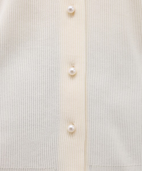 Chez toi（シェトワ）の「パールボタンアイレットカーディガン（カーディガン/ボレロ・レディース・ブラック/ライム/ブルー/オレンジ/オフホワイト・FREE）」の16枚目の写真