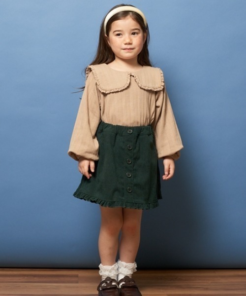 Lycee mine(リセマイン)の「【やみつきになる着心地】フリル衿付きトップス(Tシャツ/カットソー・キッズ・オフホワイト/ライトピンク/ベージュ/ミント・140cm/150cm/130cm/100cm/110cm/120cm)」の20枚目の写真