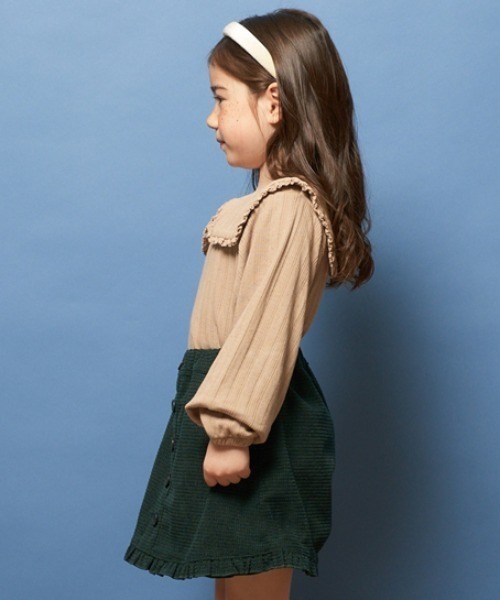 Lycee mine(リセマイン)の「【やみつきになる着心地】フリル衿付きトップス(Tシャツ/カットソー・キッズ・オフホワイト/ライトピンク/ベージュ/ミント・140cm/150cm/130cm/100cm/110cm/120cm)」の19枚目の写真