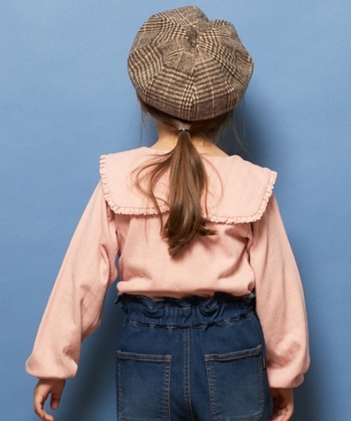 Lycee mine(リセマイン)の「【やみつきになる着心地】フリル衿付きトップス(Tシャツ/カットソー・キッズ・オフホワイト/ライトピンク/ベージュ/ミント・140cm/150cm/130cm/100cm/110cm/120cm)」の13枚目の写真