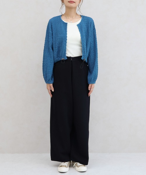 Social GIRL(ソーシャルガール)の「ボリュームスリーブドロストカーデ(カーディガン/ボレロ・レディース・ブルー/ベージュ/ブラック/オフホワイト・M)」の22枚目の写真