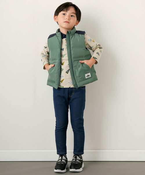 【セール】フラッグプリント長袖ポロシャツ(90~140cm)（ポロシャツ）｜BeBe（ベベ）