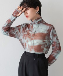 ニュアンス柄/シアーTシャツ