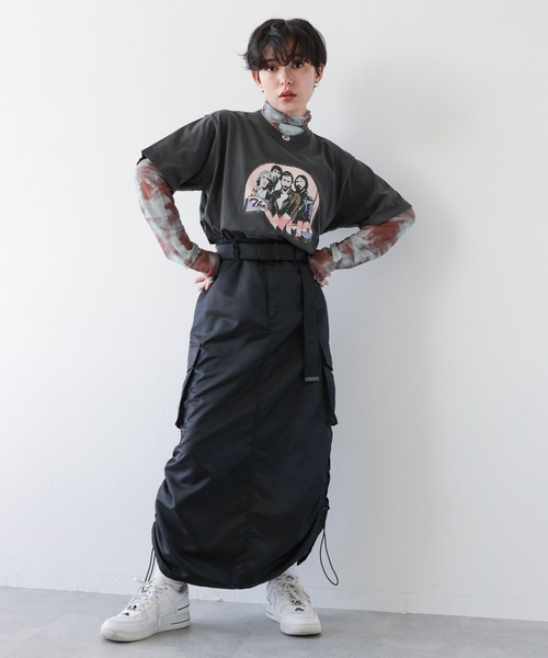 RAGEBLUE(レイジブルー)の「ニュアンス柄/シアーTシャツ(Tシャツ/カットソー・レディース・ライトブルー/ブラック・FREE)」の16枚目の写真