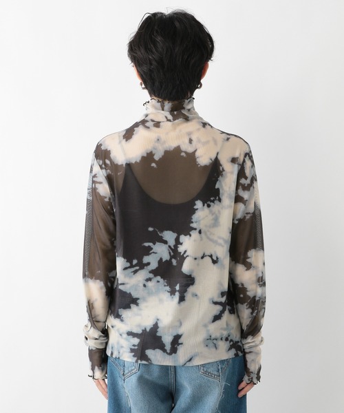 RAGEBLUE(レイジブルー)の「ニュアンス柄/シアーTシャツ(Tシャツ/カットソー・レディース・ライトブルー/ブラック・FREE)」の22枚目の写真