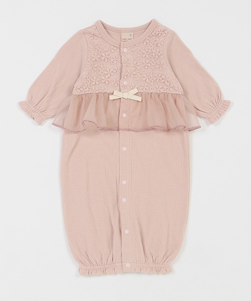 petit main（プティマイン）の「【弱酸性】チュールペプラム２ＷＡＹオール（ロンパース・キッズ・アイボリー/ライトピンク/ネイビー・50-70cm）」の3枚目の写真