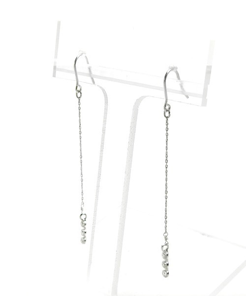 itam(アイタム)の「【itam】アイタム/ ロングチェーンコーティングピアス/金属アレルギー対応ピアス(ピアス(両耳用)・レディース・シルバー/ゴールド・FREE)」の10枚目の写真