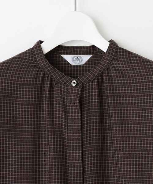 J.PRESS(ジェイプレス)の「【洗える】Pe/Vis サイロチェック ブラウス(シャツ/ブラウス・レディース・ネイビー系3/ブラック系3・9/11)」の22枚目の写真