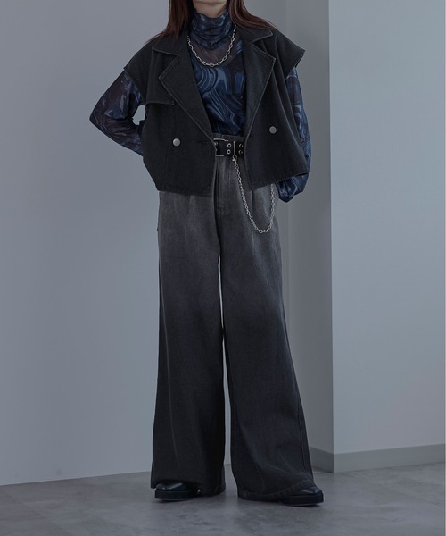 Ellno Loset（エルノロゼット）の「ハトメチェーンベルト（ベルト・メンズ・ブラック・FREE）」の3枚目の写真