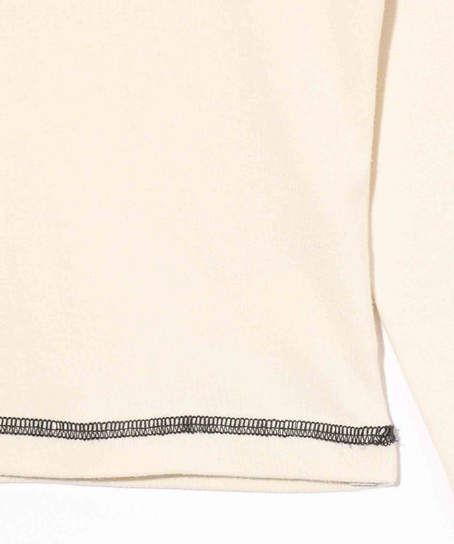 X-girl（エックスガール）の「BUTTERFLY RAGLAN L/S BABY TEE（Tシャツ/カットソー・レディース・オフホワイト/ブラック/ブラウン・M/S）」の7枚目の写真