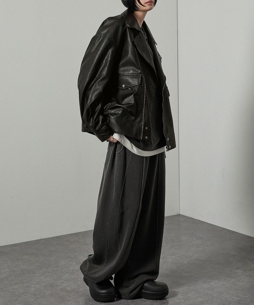 Alfred Alex】オーバーサイズダブルライダースジャケット