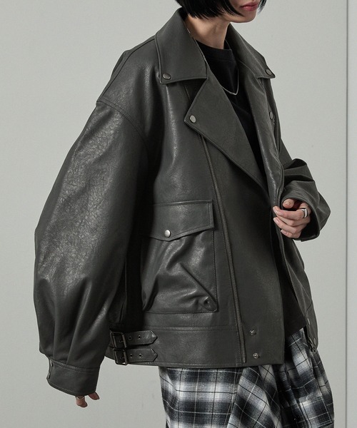 セール】【Alfred Alex】オーバーサイズダブルライダース