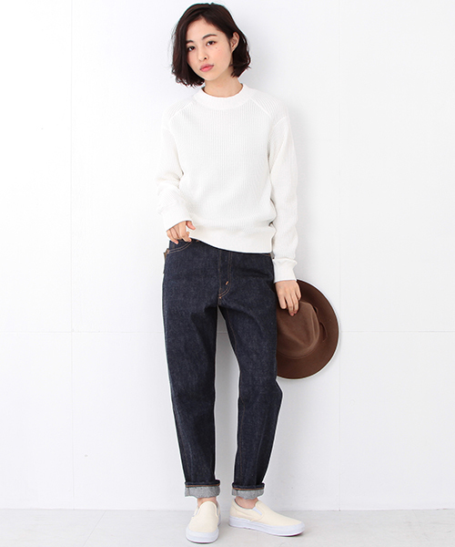 BEAMS BOY（ビームスボーイ）の「Jackman / ワッフル ミドルネック トップス 15（スウェット・レディース・ホワイト/ブラック・ONE SIZE）」の15枚目の写真