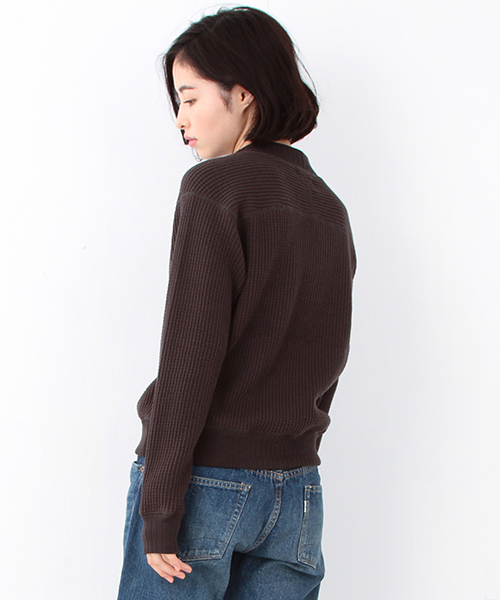 BEAMS BOY（ビームスボーイ）の「Jackman / ワッフル ミドルネック トップス 15（スウェット・レディース・ホワイト/ブラック・ONE SIZE）」の17枚目の写真