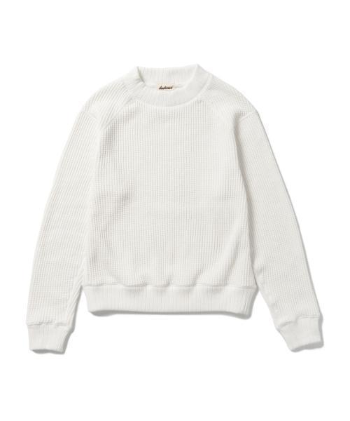 BEAMS BOY（ビームスボーイ）の「Jackman / ワッフル ミドルネック トップス 15（スウェット・レディース・ホワイト/ブラック・ONE SIZE）」の12枚目の写真