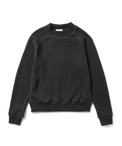 BEAMS BOY（ビームスボーイ）の「Jackman / ワッフル ミドルネック トップス 15（スウェット・レディース・ホワイト/ブラック・ONE SIZE）」の6枚目の写真