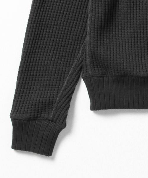 BEAMS BOY（ビームスボーイ）の「Jackman / ワッフル ミドルネック トップス 15（スウェット・レディース・ホワイト/ブラック・ONE SIZE）」の3枚目の写真