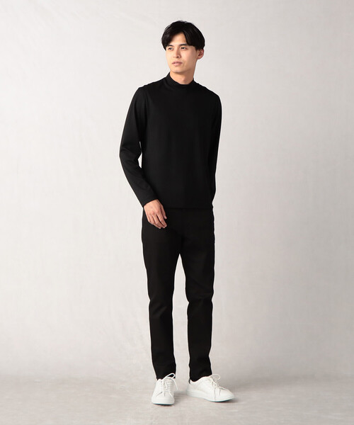 COMME CA MEN（コムサメン）の「【ウォッシャブルウール】 モックネック長袖Tシャツ（Tシャツ/カットソー・メンズ・グレー/ブラック/ブルー/ダークブラウン・M/L）」の7枚目の写真