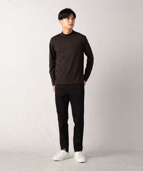 COMME CA MEN（コムサメン）の「【ウォッシャブルウール】 モックネック長袖Tシャツ（Tシャツ/カットソー・メンズ・グレー/ブラック/ブルー/ダークブラウン・M/L）」の10枚目の写真