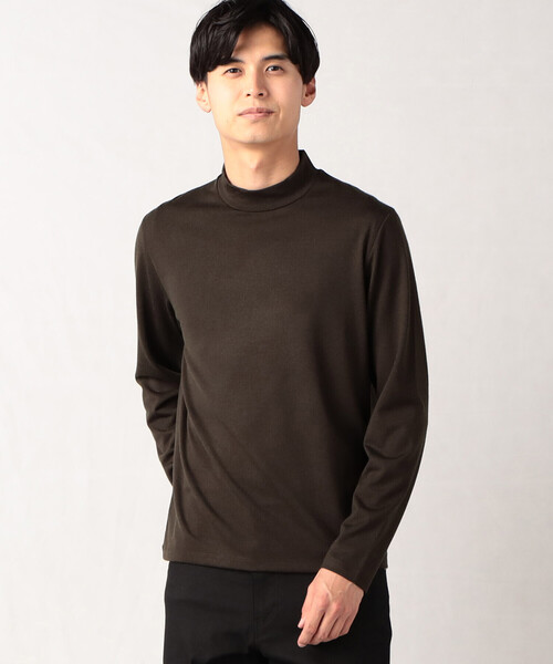 COMME CA MEN（コムサメン）の「【ウォッシャブルウール】 モックネック長袖Tシャツ（Tシャツ/カットソー・メンズ・グレー/ブラック/ブルー/ダークブラウン・M/L）」の11枚目の写真