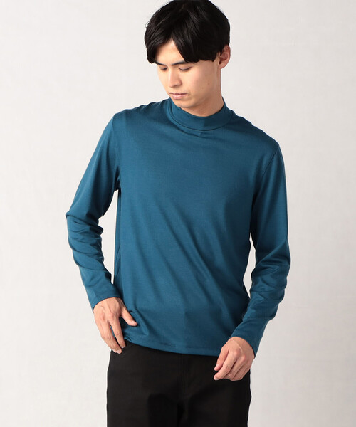 COMME CA MEN（コムサメン）の「【ウォッシャブルウール】 モックネック長袖Tシャツ（Tシャツ/カットソー・メンズ・グレー/ブラック/ブルー/ダークブラウン・M/L）」の13枚目の写真