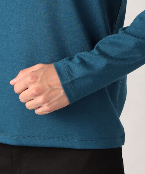 COMME CA MEN（コムサメン）の「【ウォッシャブルウール】 モックネック長袖Tシャツ（Tシャツ/カットソー・メンズ・グレー/ブラック/ブルー/ダークブラウン・M/L）」の18枚目の写真