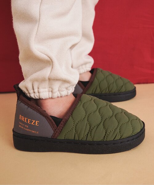 BREEZE（ブリーズ）の「キルトシューズ（スニーカー・キッズ・ブラック/カーキ/オフホワイト/オレンジ・16/19/14/15 /18/17）」の3枚目の写真