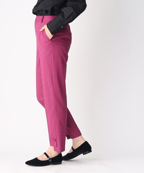 OPAQUE.CLIP(オペークドットクリップ)の「◆【大草直子さんコラボ】2way裾ボタンテーパードパンツ(その他パンツ・レディース・ダークブラウン/ブラック/ピンク系・40/38/36)」の15枚目の写真