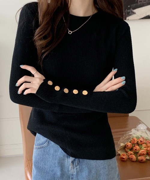 NinaetLina（ニナエリナ）の「裏フリースボアリブニット（ニット/セーター・レディース・ベージュ/ピンク/ブルー/レッド/ブラック/ホワイト・FREE）」の14枚目の写真