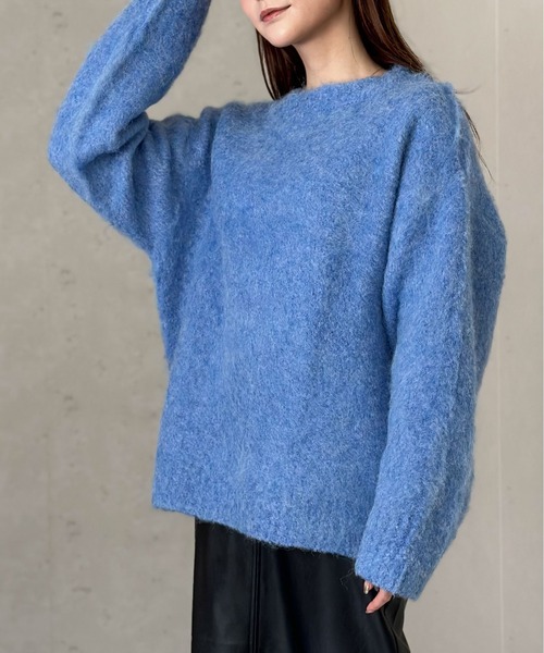 Per sist ence（パーシエンス）の「ウール混シャギープルオーバー（ニット/セーター・レディース・パープル/ライトグレー/チャコールグレー/ブルー・FREE）」の4枚目の写真